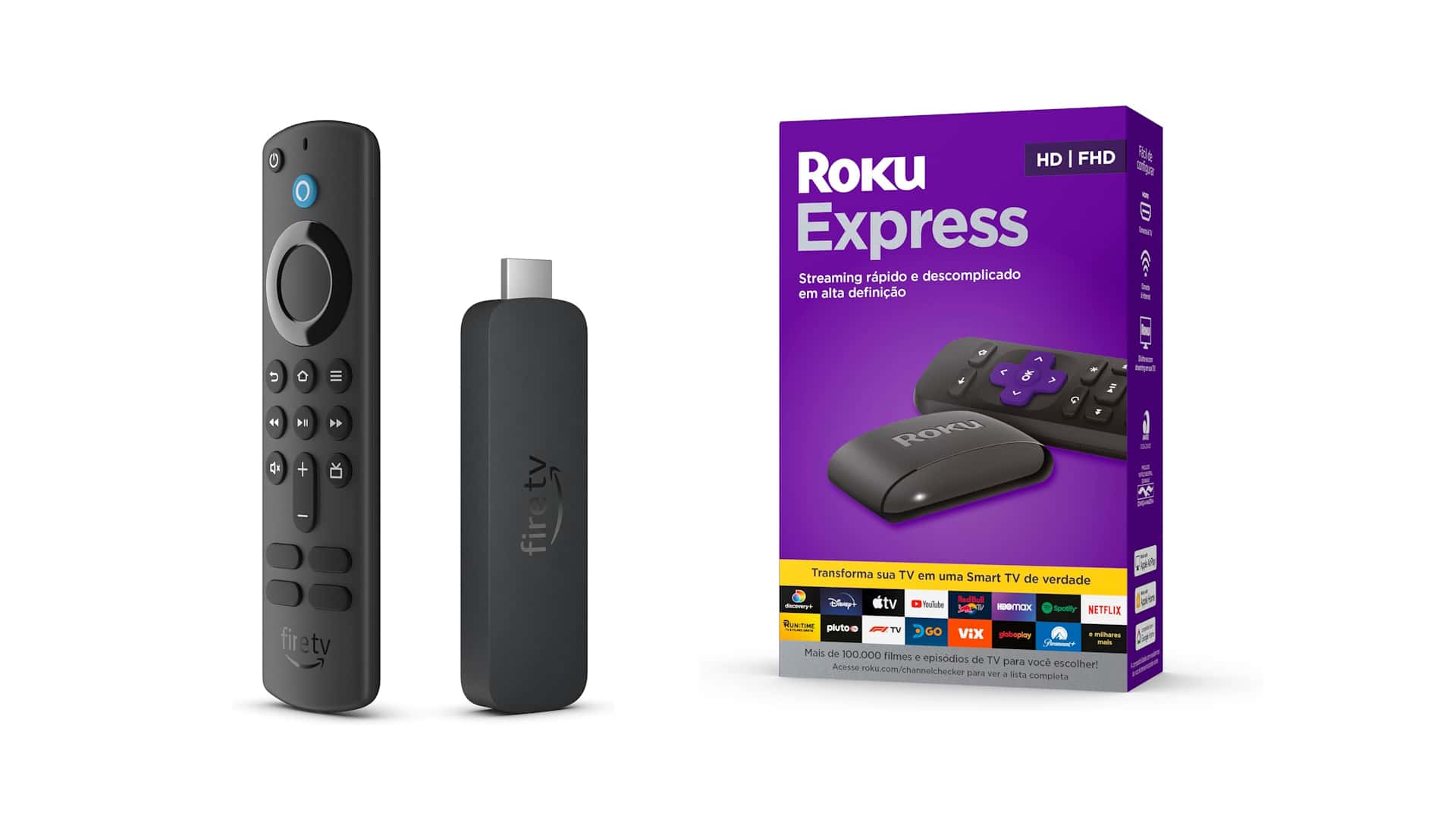 Roku, Chromecast e Fire TV em oferta