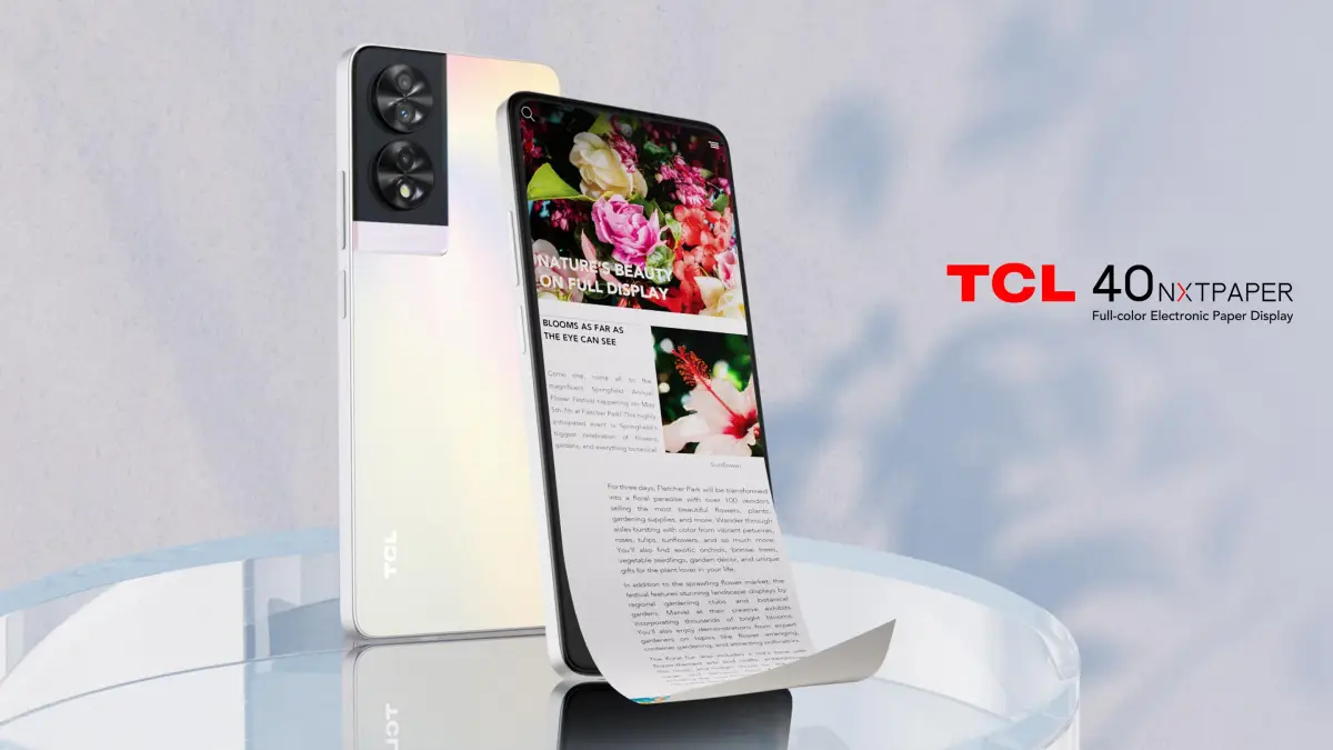 TCL apresenta dois aparelhos Android com tela que imita papel