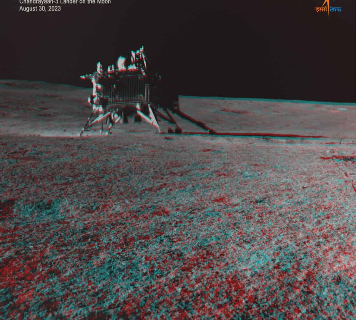 Módulo de pouso da missão Chandrayaan-3 (Crédito: ISRO)