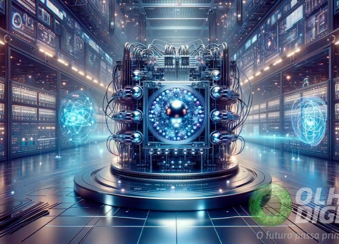 Ilustração de computação quântica