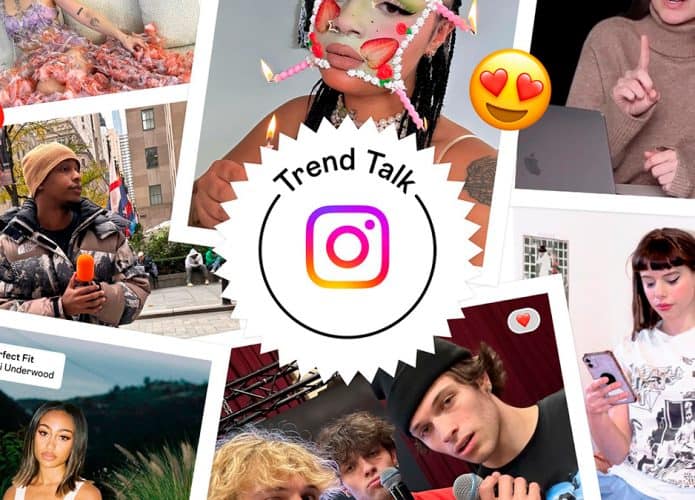 Montagem da Meta com tendências do Instagram para a Geração Z