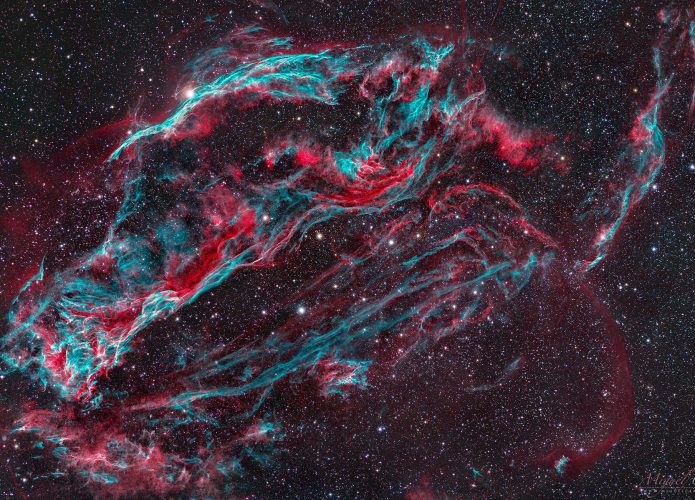 Nebulosa do Véu (Crédito: Miguel Claro)