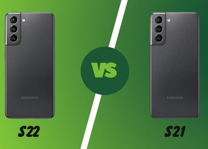 Comparativo entre celulares S22 e S21