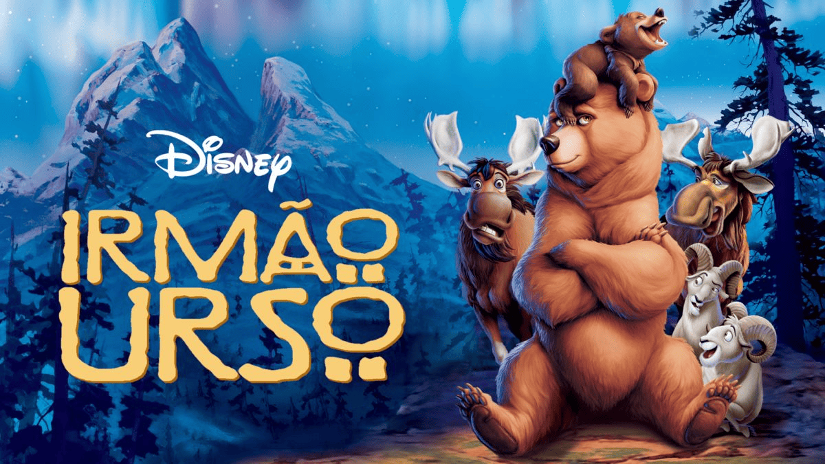 Poster de Irmão Urso, tido como uma das piores animações da Disney segundo a critica