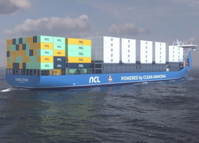 Navio movido a amônia