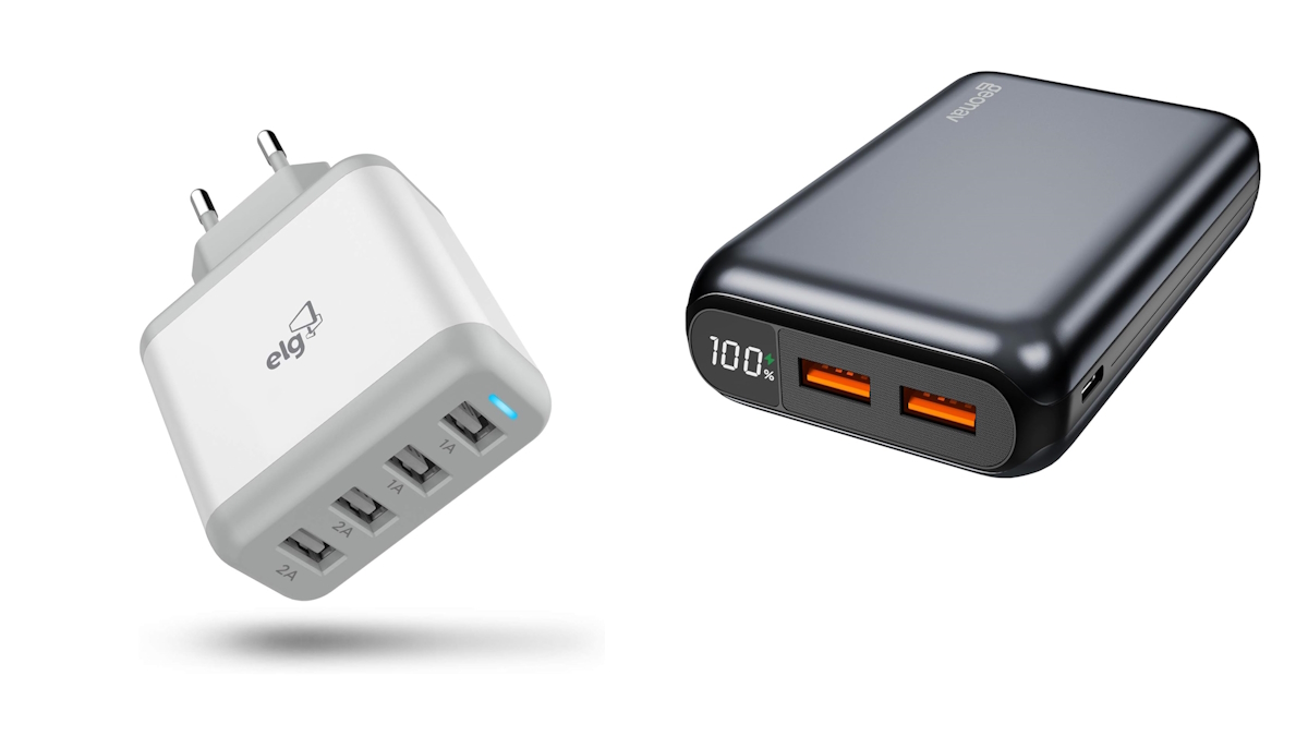 Carregadores e powerbanks em oferta