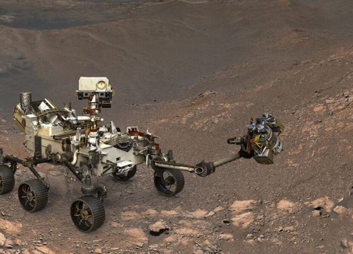 O rover Perseverance agora seguirá para a borda da cratera Jezero (Crédito: Merlin74/Shutterstock)