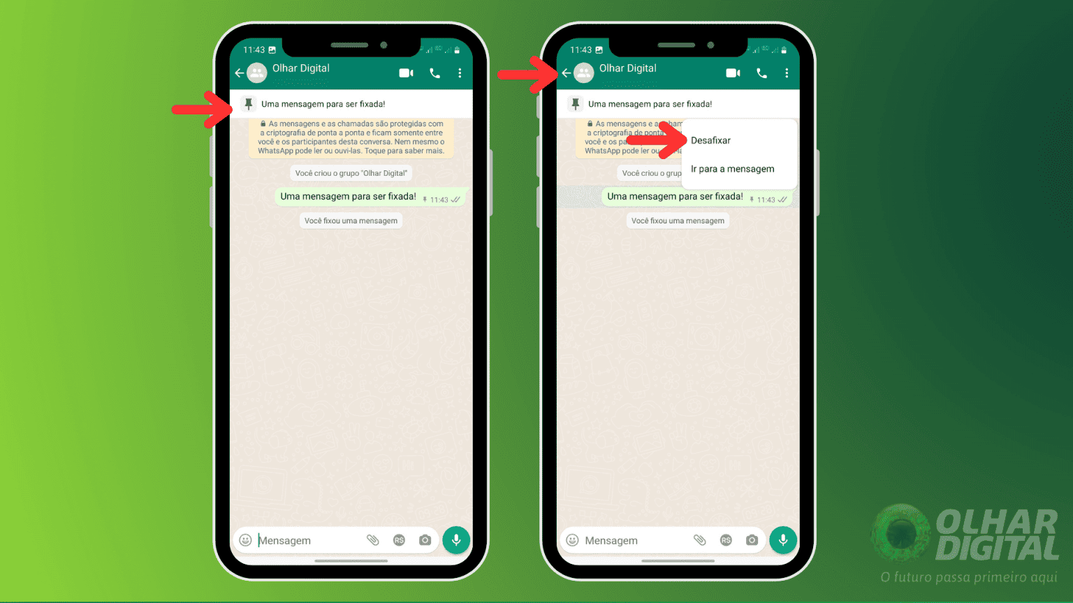 Como fixar mensagens em uma conversa do WhatsApp?