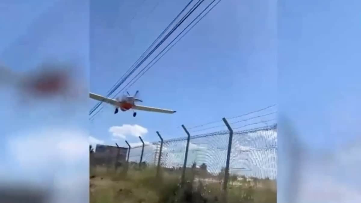 Captura de tela de vídeo de queda de avião no Chile