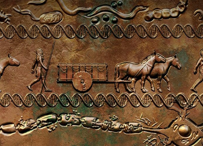 Ilustração de europeus ancestrais