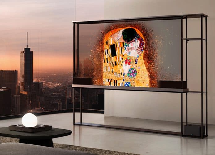 Smart TV LG Signature OLED T, a TV transparente da marca