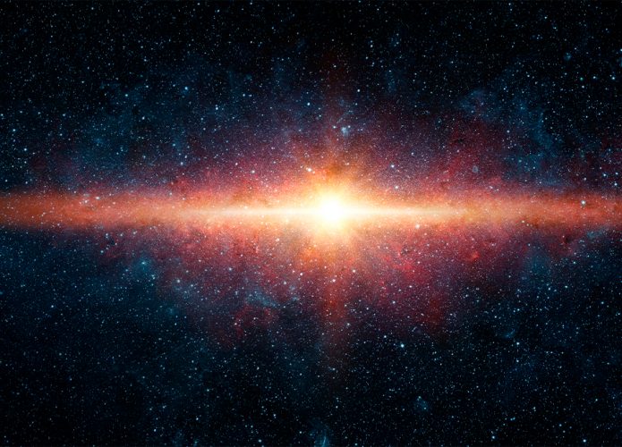 Ilustração de supernova no Universo