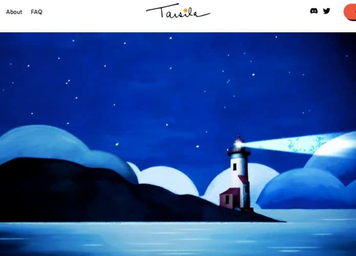 Captura de tela de site de NFT com obras de Tarsila do Amaral