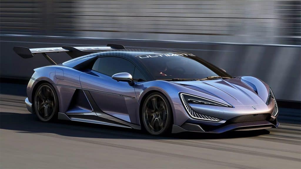 Yangwang U9, supercarro da BYD, correndo em pista