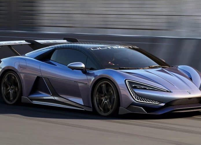 Yangwang U9, supercarro da BYD, correndo em pista