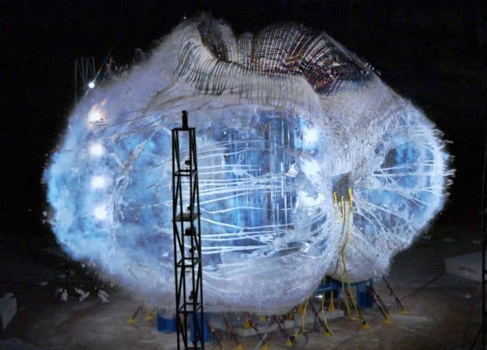 Modulo inflável da Sierra Space explodindo (Crédito: Sierra Space)