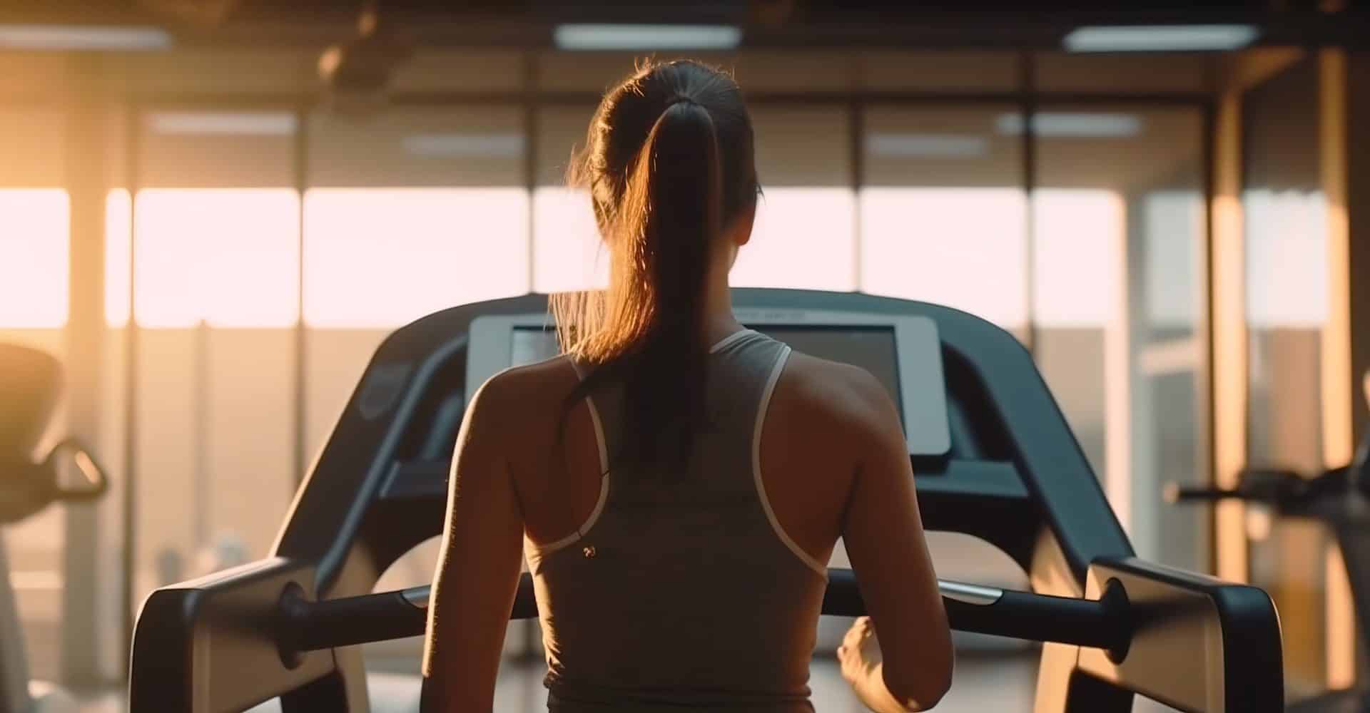 Mulher fazendo esteira