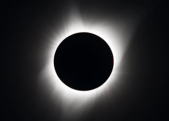 Eclipse Solar Total de 2017, fotografado em Madras, Oregon (Crédito: NASA/Aubrey Gemignani)