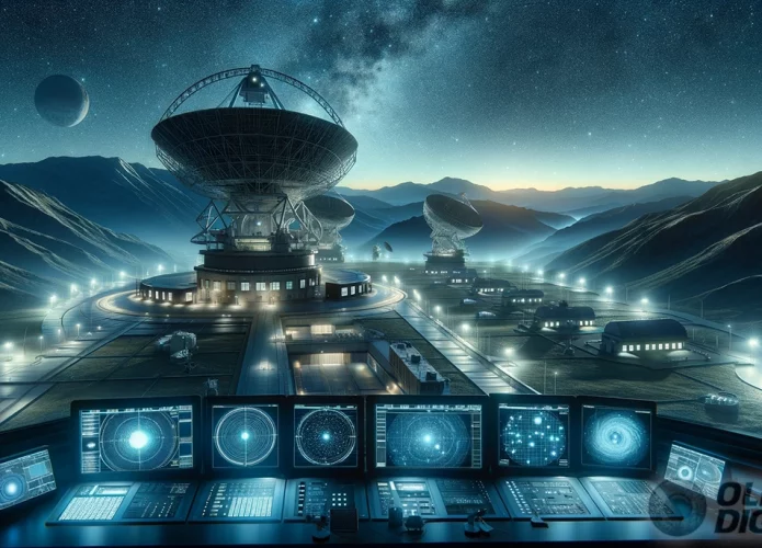 Conceito artístico da busca por vida extraterrestre
