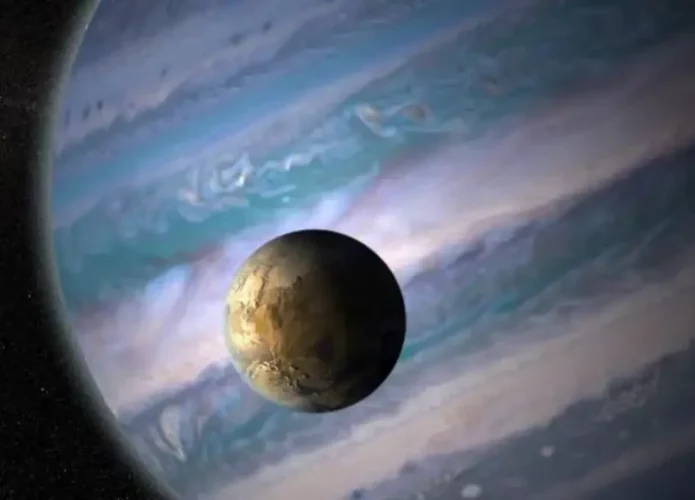 Ilustração exolua (Crédito: NASA GSFC/Jay Friedlander e Britt Griswold)