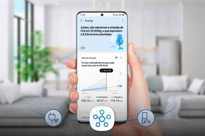 Geladeira Bespoke Family Hub 4 Portas com FlexZone