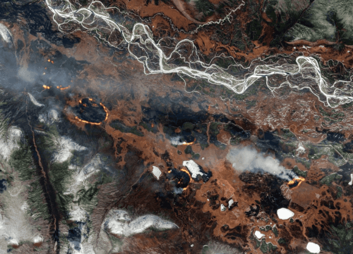 incêndio zumbi no ártico