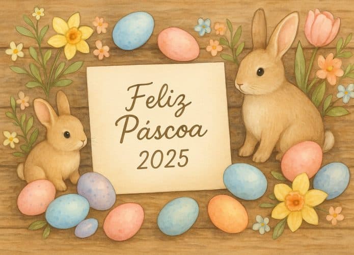 Mensagem de feliz páscoa 2025