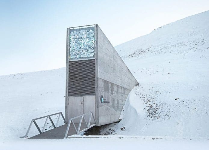 Imagem do Banco Mundial de Sementes, o Svalbard Global Seed Vault