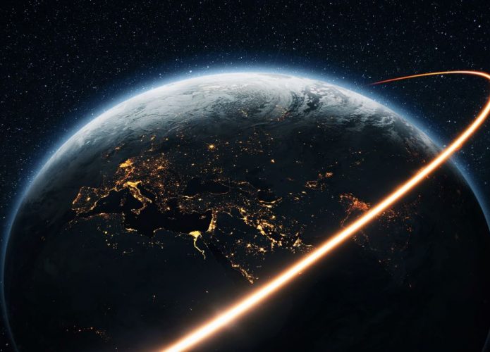 Planeta com círculo em volta