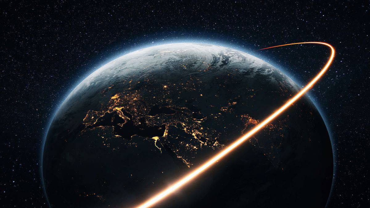 Planeta com círculo em volta