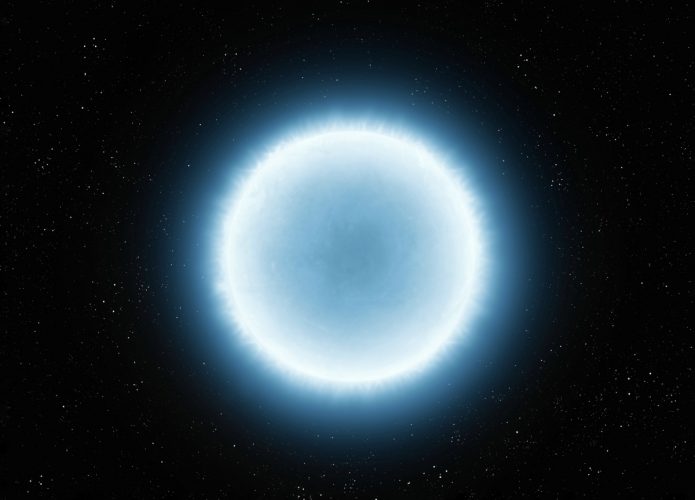 Ilustração de uma estrela anã branca