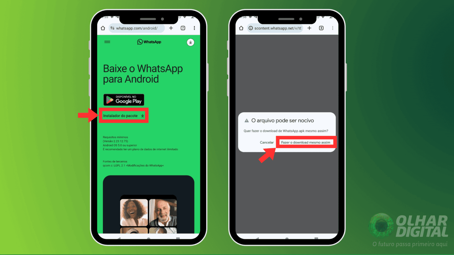 Como baixar e instalar o WhatsApp sem usar a Google Play Store