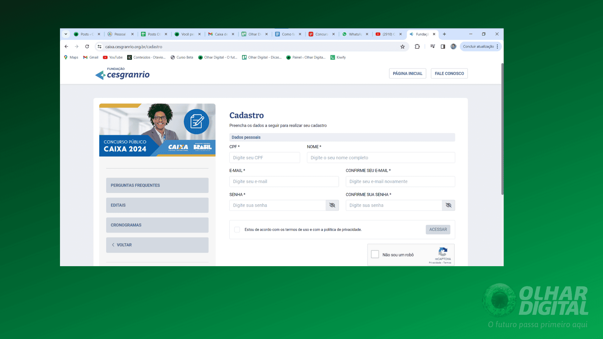 Tutorial para concurso Caixa