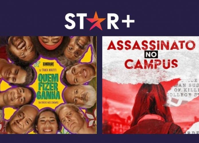 Montagem com pôsteres do filme