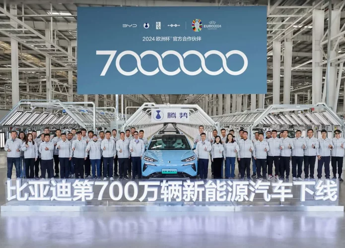 BYD é a primeira a produzir 7 milhões de veículos de energia limpa