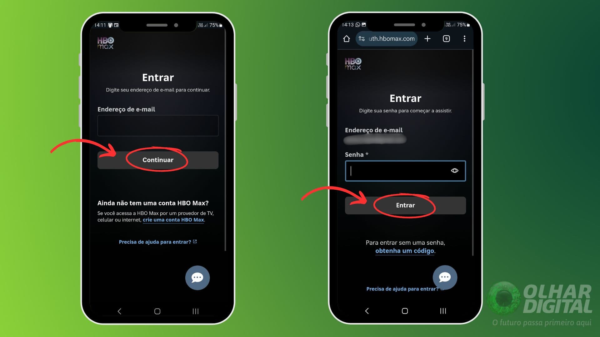 Como cancelar HBO Max - Passo 1