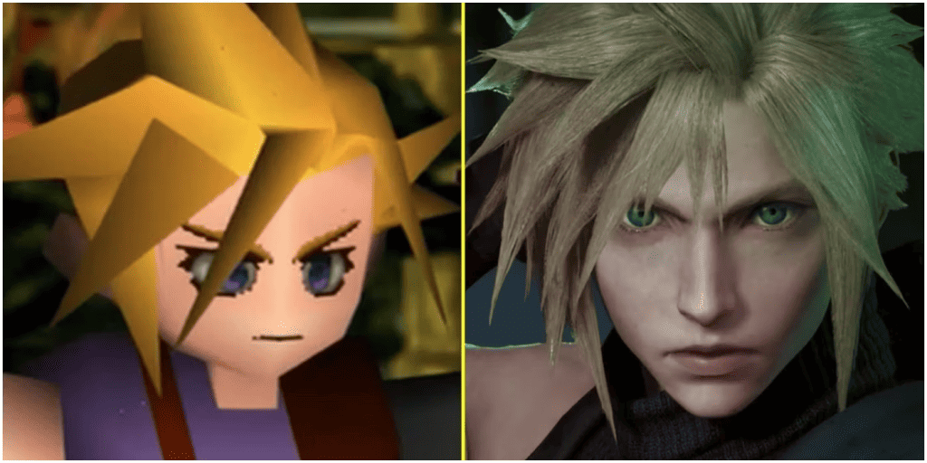 Os gráficos são uma das principais diferenças entre os Final Fantasy VII