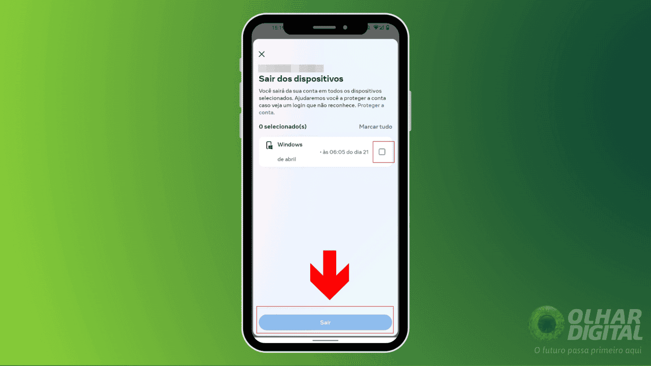 Como sair do Instagram de outro celular remotamente