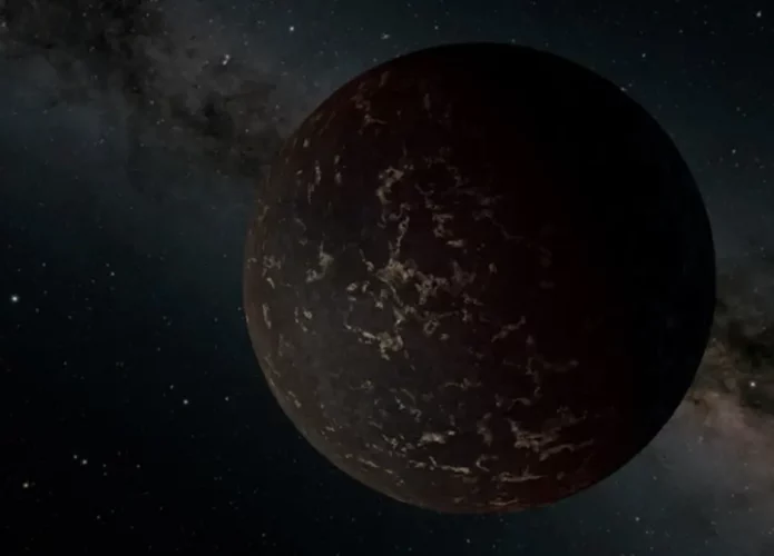 Novo planeta descoberto por pesquisadores tem um lado perpetuamente nas sombras (Crédito: NASA/JPL-Caltech/R. Ferido (IPAC))