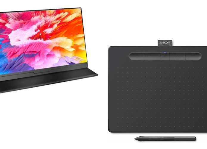 Mesa digitalizadora e monitor portátil