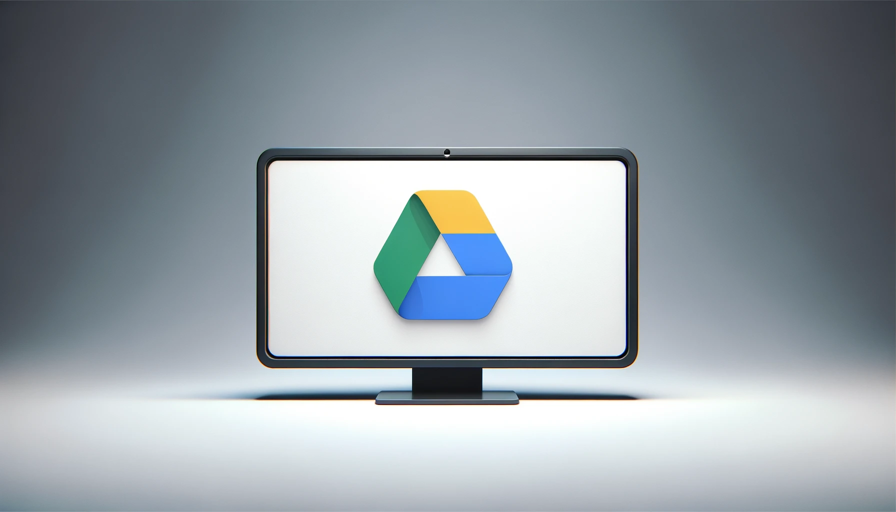 logo do Google Drive em uma tela de computador