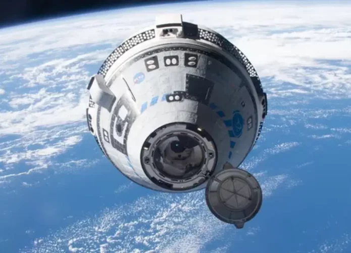 Boeing Starliner durante teste em 2022 (Crédito: NASA)