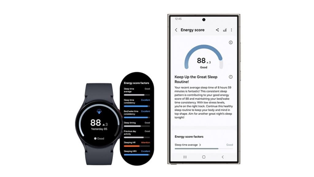 Montagem sobrei integração do Galaxy AI no Galaxy Watch