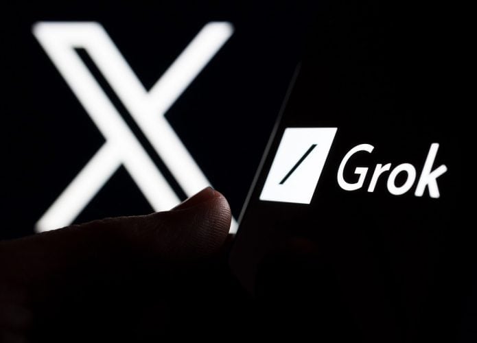 Logo do X e do Grok
