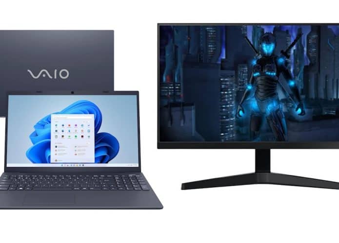 Monitores e notebooks em oferta