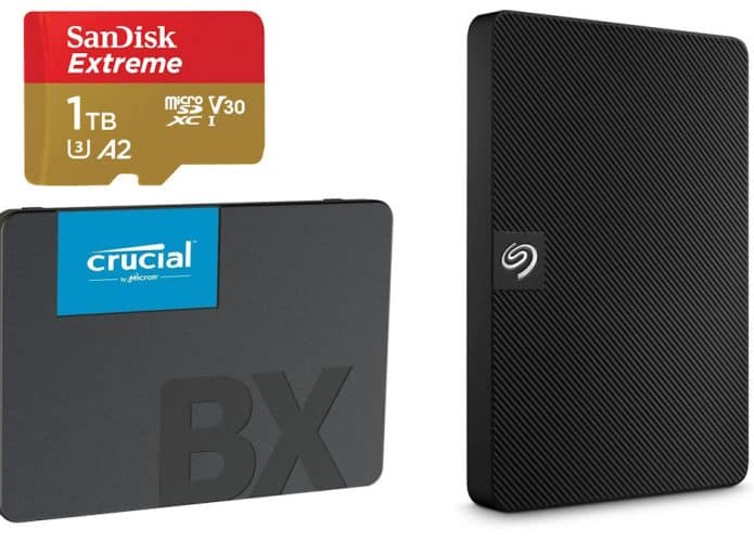 SSD e micro SD em oferta