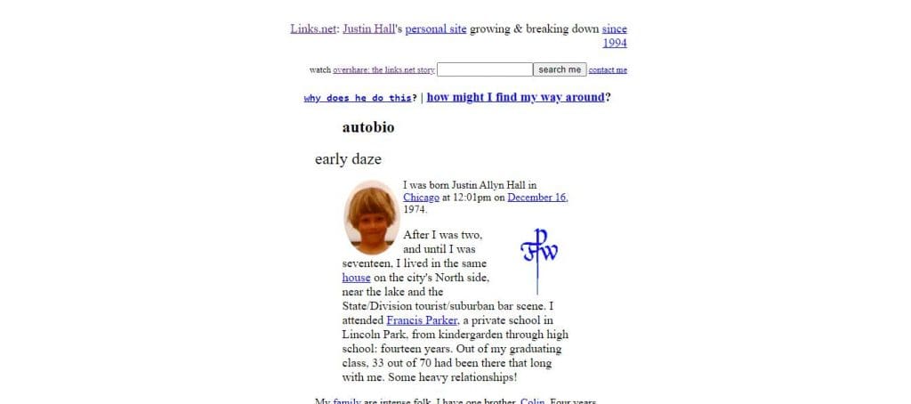 O primeiro blog da internet foi criado em 1994