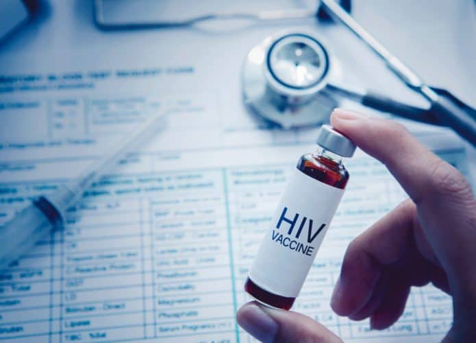 imagem ilustra um tubo com a vacina para o hiv