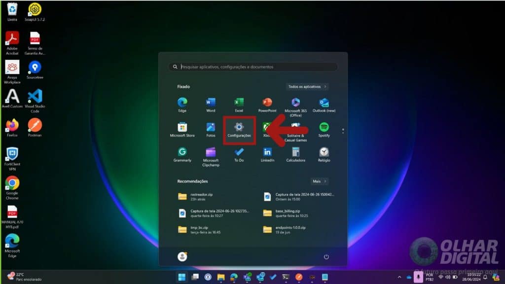 Menu Iniciar Icone Windows 11: como desativar anúncios no menu iniciar