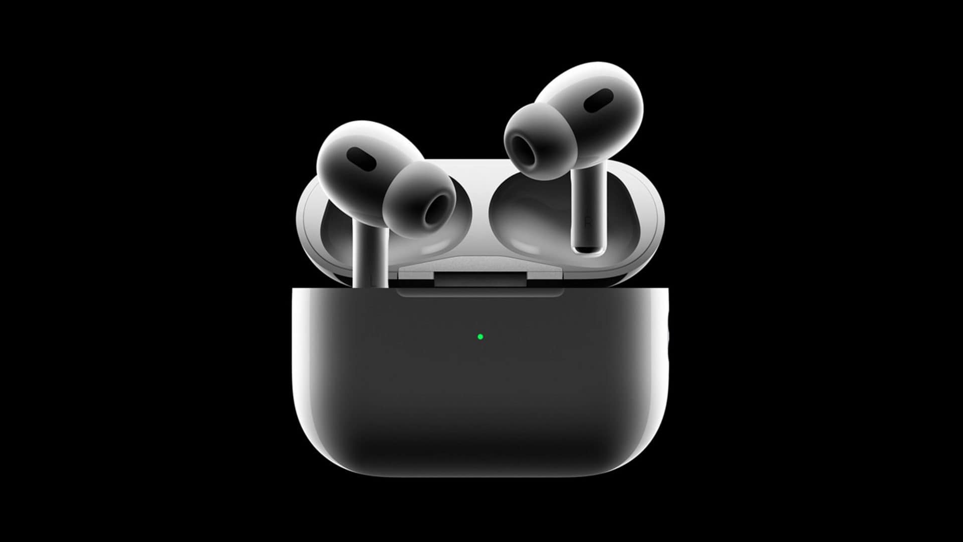 Fones de ouvido AirPods flutuando de caixinha